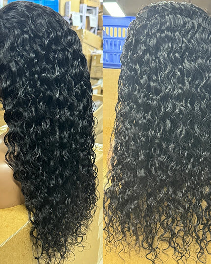 30 Inch Water Wave Glueless Wig Human Hair Ready To Wear 6X4 Glueless Wigs Human Hair Brazilian Human Hair Wigs PreCut For Women