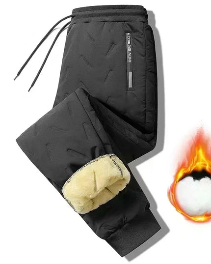 Down Pants Casual Men Pants Thickened Fleece Pants Loose Sportswear Winter Warm Clothes Men Casual Clothes