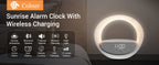 Colsur 15W Wireless Charger Bluetooth Speaker Alarm Clock, Sunrise Simulation Adjustable LED Night Light Alarm Clock Function