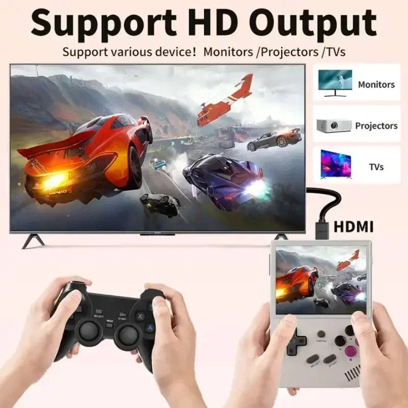 RG35XX Handheld Game Console 3.5 inch IPS Screen Linux System 64G/128G TF Card Built-in 5470+ Games Miyoo Handheld Game Player