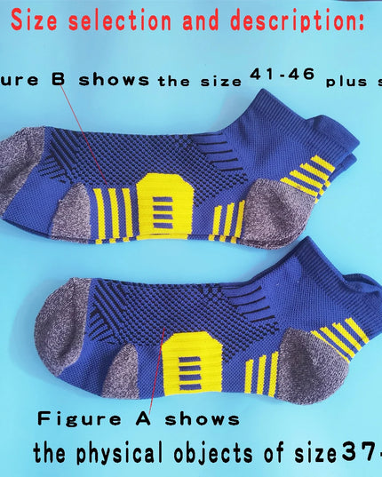 3Pair Professional Fitness Sports Socks Towel Bottom Non-Slip Running Socks Men Women Short Quick-Drying Basketball Training Sox