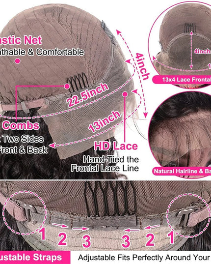 13x6 13x4 Body Wave Lace Front Wigs Human Hair PrePlucked Transparent Lace Frontal Wigs Human Hair Wigs With Baby Hair For Women