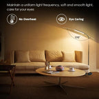 LED Floor Lamp, Bright 15W Floor Lamps for Living Room with 1H Timer, Stepless Adjustable 3000K-6000K Colors & Brightness