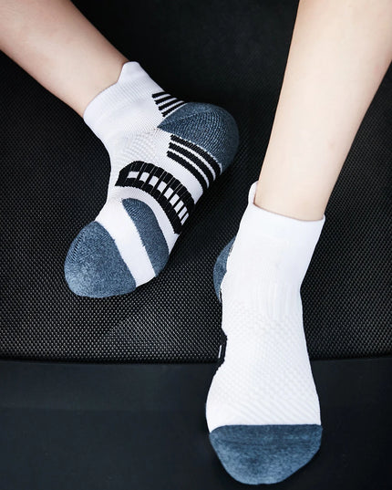 3Pair Professional Fitness Sports Socks Towel Bottom Non-Slip Running Socks Men Women Short Quick-Drying Basketball Training Sox