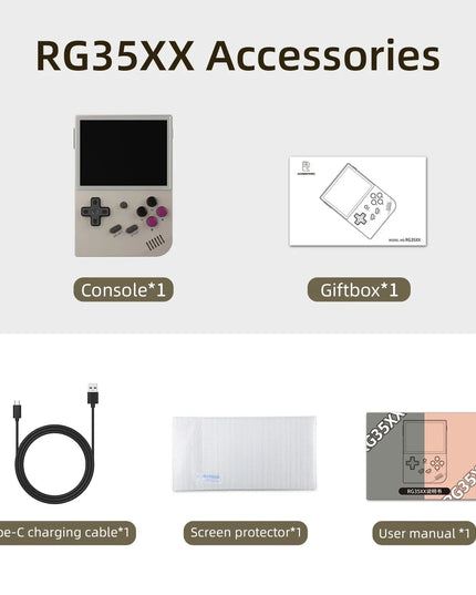 RG35XX Handheld Game Console 3.5 inch IPS Screen Linux System 64G/128G TF Card Built-in 5470+ Games Miyoo Handheld Game Player