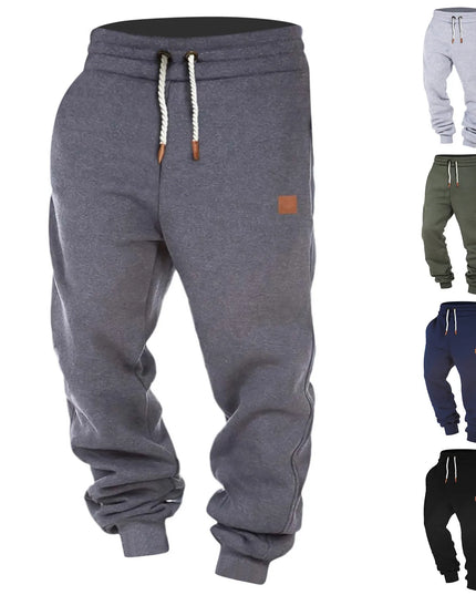 Autumn Winter Men Trainning Pants Fitness Solid Color Casual Pocket Sport Work Casual Trouser Male Jogging Running Pants 2024