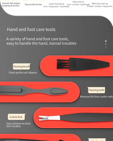 Nail Clipper Set Set Convenient Beauty Tools Nail Clipper Manicure Nail Trimmer Pedicure Knife Ear Peeling Knife Nail Manicure T