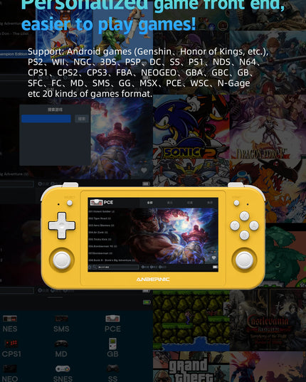 ANBERNIC RG505 Handheld Game Console 4.95″ OLED Touch Screen Android 12 OS Portable Video Game Console Hall Joyctick OTA Update