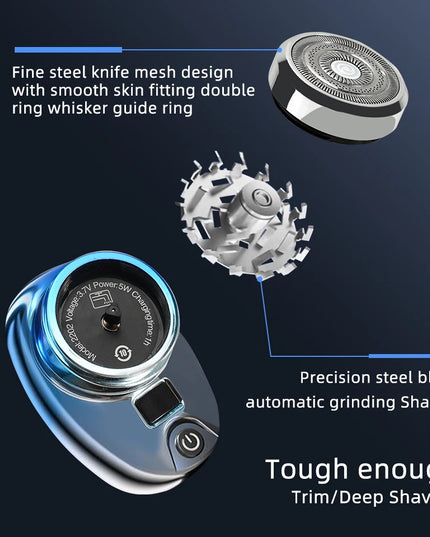 Mini Electric Razor Wet and Dry Washable Razor Fast Charging Digital Display Portable Electric Shaver 1 Hour Charge Time Upgrade