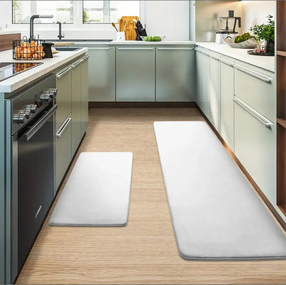 Thickened flannel kitchen floor mats absorbent oil non-slip mats long strips of dirt-resistant carpets entrance door mats