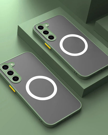 Matte Magnetic For Samsung Galaxy S24 S23 S22 S21 S20 Ultra Plus FE A54 A53 A13 Note 20 10 5G Case Frosted Wireless Charge Cover