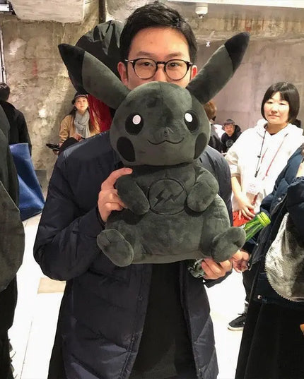 30CM Pokemon X Fragment Anime Character Dark Pikachu Doll Kawaii Pop Doll Black Pikachu Pillow Birthday Gift Female