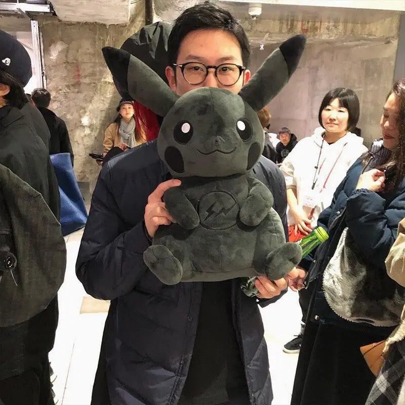 30CM Pokemon X Fragment Anime Character Dark Pikachu Doll Kawaii Pop Doll Black Pikachu Pillow Birthday Gift Female