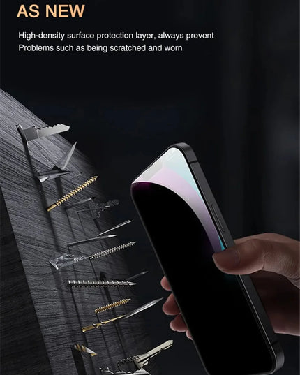 Anti-Spy Glass For iPhone 16 15 14 13 Pro Max Privacy Screen Protectors & Camera Protection Film For iPhone15 12 11 Pro mica