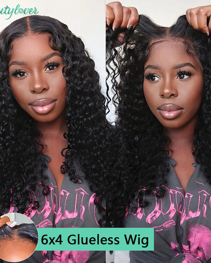 30 Inch Water Wave Glueless Wig Human Hair Ready To Wear 6X4 Glueless Wigs Human Hair Brazilian Human Hair Wigs PreCut For Women