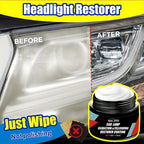 Car Headlight Restoration Polishing Kit - Scratch Remover & Oxidation Cleaner Repair Paste for Headlamp Assembly