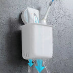 Wall-Mounted Portable Toothbrush and Toothpaste Holder with Waterproof Design - Drill-Free Bathroom Storage Organizer