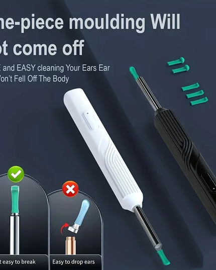 Smart Visual Ear Cleaner with 1296P Otoscope and USB-C Charging, Mini Camera Ear Wax Removal Tool and Health Care Set