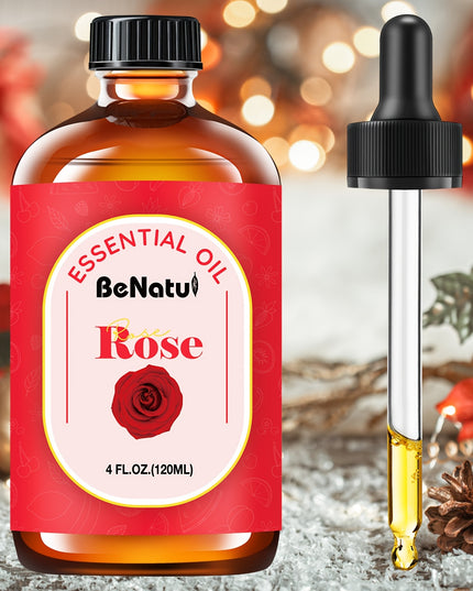 Benatu 4.06oz Rose Essential Oil Moisturize And Soothe Dry Skin-For Diffuser Essential Oil, Oil Diffuser, Essential Oil Diffuser-Valentine'S Day Gifts