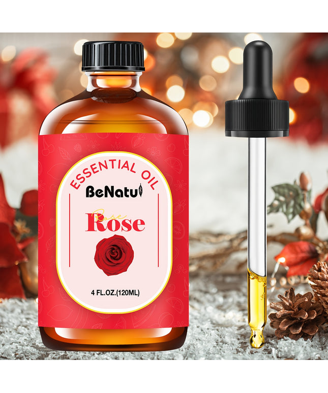 Benatu 4.06oz Rose Essential Oil Moisturize And Soothe Dry Skin-For Diffuser Essential Oil, Oil Diffuser, Essential Oil Diffuser-Valentine'S Day Gifts