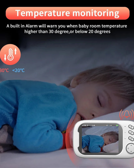 New 3.5 Inch Wireless Video Baby Monitor Night Vision Temperature Monitoring 2 Way Audio Talk Baby Nanny Security Camera