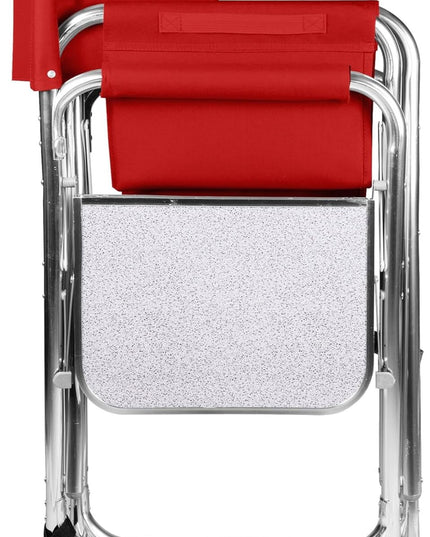 Sports Chair with Side Table, Camping Chair, Beach Chair, Camp Chair for Adults (Red)