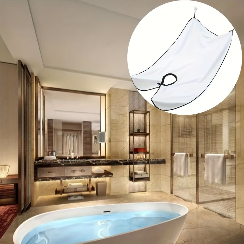 Beard Bib Apron For Men, Beard Trimming Catcher Bib For Shaving & Hair Clippings, Waterproof Non-Stick Hair Catcher Grooming Cloth With 2 Suction Cups