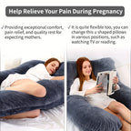 Pregnancy Pillow, U Shaped Full Body Pillows For Sleeping Support, 55in/60in Maternity Pillow For Pregnant Women With Cover