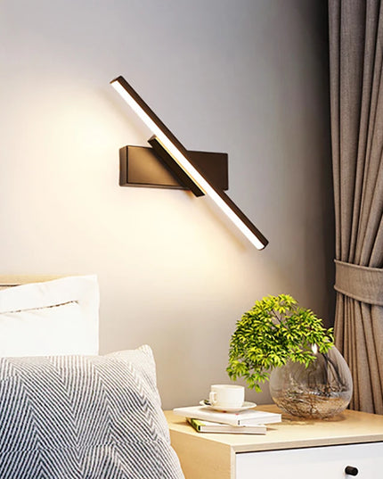 LED Wall Lamp Nordic Modern Minimalist Bedroom Bedside Lamp Creative Staircase Lamp Living Room Rotating Wall Lamp