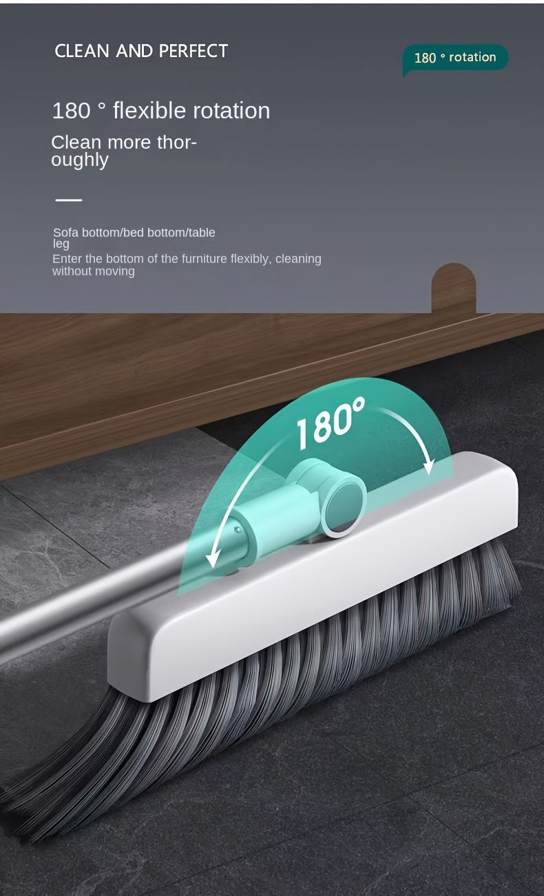 3 In1 Set, Household Broom And Dustpan Set, Long Handle Floor Cleaning Broom Dustpan Set, Rotatable Broom And Dustpan With Comb Tooth, Non-stick Hair, To Remove Dust And Garbage, For Home, Kitchen, Office, Cleaning Tool, Clea