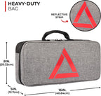 Thrive Emergency Car Kits for Vehicles - Roadside Emergency Car Kit (104 Pieces) - Car Kits for Emergency - Roadside Car Kit with Jumper Cables and Mini First Aid Kit - Gray Bag