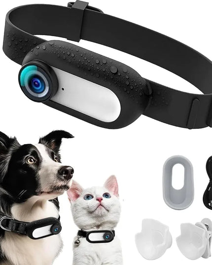 Pet Collar Camera HD 1080P Cat Dog Tracker Collar Mini Sports Camera Action Cam Video Recording Outdoor Wireless Camera Collar