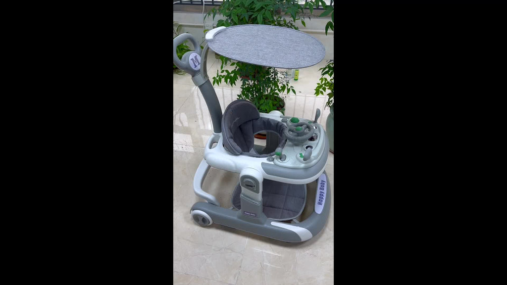 Baby Walkers, 5 And 1 Baby Walker With Wheels, Walker For Babies 4-Height Baby Walkers And Activity Center For Boys Girls, Baby Walkers For Babies 6-36 Months, Baby Walkers And Activity Center (Grey)