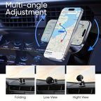 1pc Metal Vacuum Magnetic Suction Phone Holder, Strong Suction Cup Mount for Home, Car, Kitchen, Bathroom - Stable and Firm Grip, Home Gadget Organizer | Modern Phone Holder | Quality Suction Attachment, Phone Suction Grip