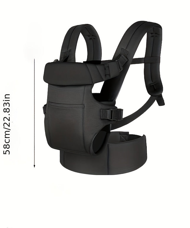 Ergonomic Baby Carrier, Multi-functional Polyester Front Carry Wrap, Adjustable Buckle Closure, Supports Up to 35lbs, for Newborns & Toddlers, Fits 0-3 Years Old