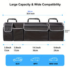 Universal Fit Car Seat Back Organizer, Large Capacity 600D Oxford Fabric with Multiple Pockets, Polyester Fiber Material, Vehicle Storage Solution
