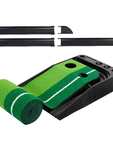 Indoor Golf Putting Green with Ball Return Automatic Portable Golf Game Practice Training Aid for Home/Backyard Use 2 Balls Free