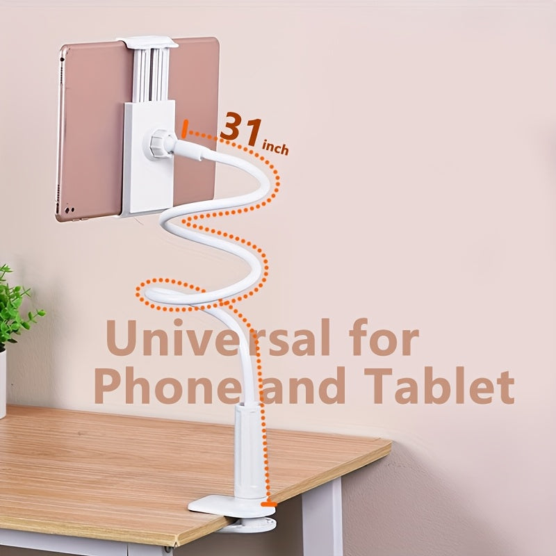360° Rotating Tablet Phone Holder Spiral Base Lazy Stand Mobile Phone Tablet Bedside Stand Bed Lazy Stand, TV Stand Mobile Phone Stand A Thick Bathroom TV Stand With 360° Omnidirectional Wheel, The Direction Angle Can Be Ad