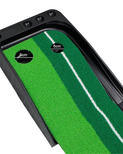 Indoor Golf Putting Green with Ball Return Automatic Portable Golf Game Practice Training Aid for Home/Backyard Use 2 Balls Free