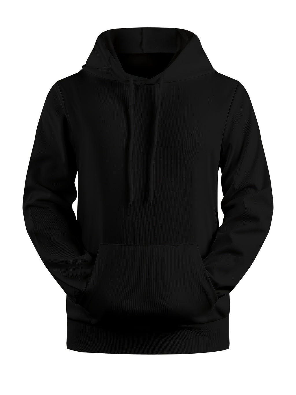 Men's 2pcs White Hoodie & Jogger Set - Casual Solid Color, Knit Polyester, with Pockets | Perfect for Fall/Winter Sports & Leisure