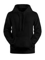 Men's 2pcs White Hoodie & Jogger Set - Casual Solid Color, Knit Polyester, with Pockets | Perfect for Fall/Winter Sports & Leisure