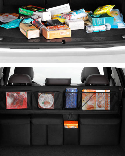 Auto Car Back Seat Trunk Boot Car Trunk Organizer Backseat Storage Bag High Capacity Adjustable Stowing Tidying Bag Oxford Cloth Organizers - Applicable Models: See Product Details; Material: Oxford
