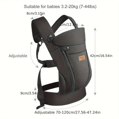 Vrbabies New Ergonomic Baby Carrier Newborn Toddler Wrap Carrier Hands Free Baby Sitting Support Sling Breathable Perfect For Infants Chest Sling For Babies Gift