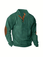 Men'S Casual Jacket for Autumn And Winter, Featuring a Loose Fit, Corduroy Fabric, Stand-Up Collar, Long Sleeves, And Button- Design.