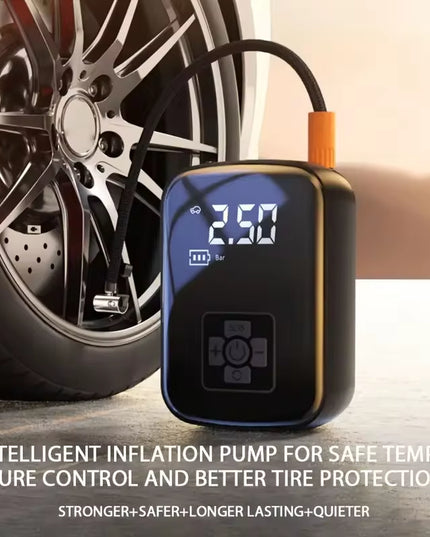 Wireless Electric Air Compressor for Tires - Inflator Pump for Motorcycles, Bicycles, Boats, and Inflatable Balls