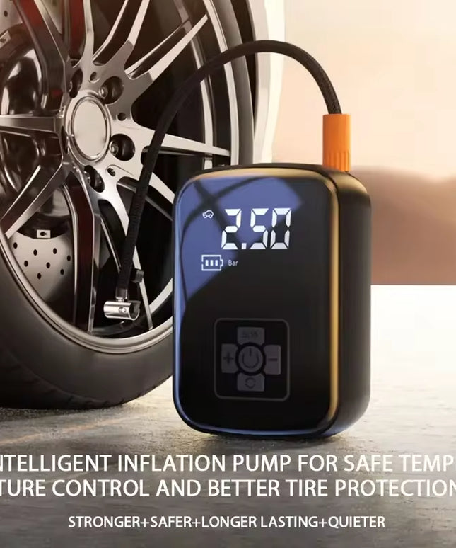 Wireless Electric Air Compressor for Tires - Inflator Pump for Motorcycles, Bicycles, Boats, and Inflatable Balls