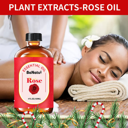 Benatu 4.06oz Rose Essential Oil Moisturize And Soothe Dry Skin-For Diffuser Essential Oil, Oil Diffuser, Essential Oil Diffuser-Valentine'S Day Gifts