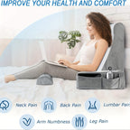 Reading Pillow for Sitting in Bed Adult, Back Pillow for Bed Sitting up, Reading & Bed Rest Pillows for Watching TV/Reading/Gaming/Resting in Bed, Couch or Floor, Medium 19"