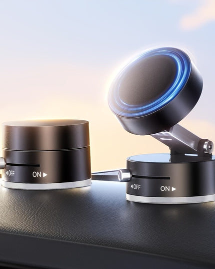 1pc Metal Vacuum Magnetic Suction Phone Holder, Strong Suction Cup Mount for Home, Car, Kitchen, Bathroom - Stable and Firm Grip, Home Gadget Organizer | Modern Phone Holder | Quality Suction Attachment, Phone Suction Grip