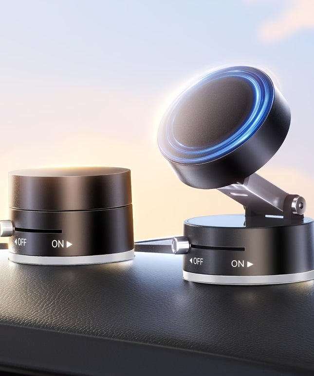 1pc Metal Vacuum Magnetic Suction Phone Holder, Strong Suction Cup Mount for Home, Car, Kitchen, Bathroom - Stable and Firm Grip, Home Gadget Organizer | Modern Phone Holder | Quality Suction Attachment, Phone Suction Grip